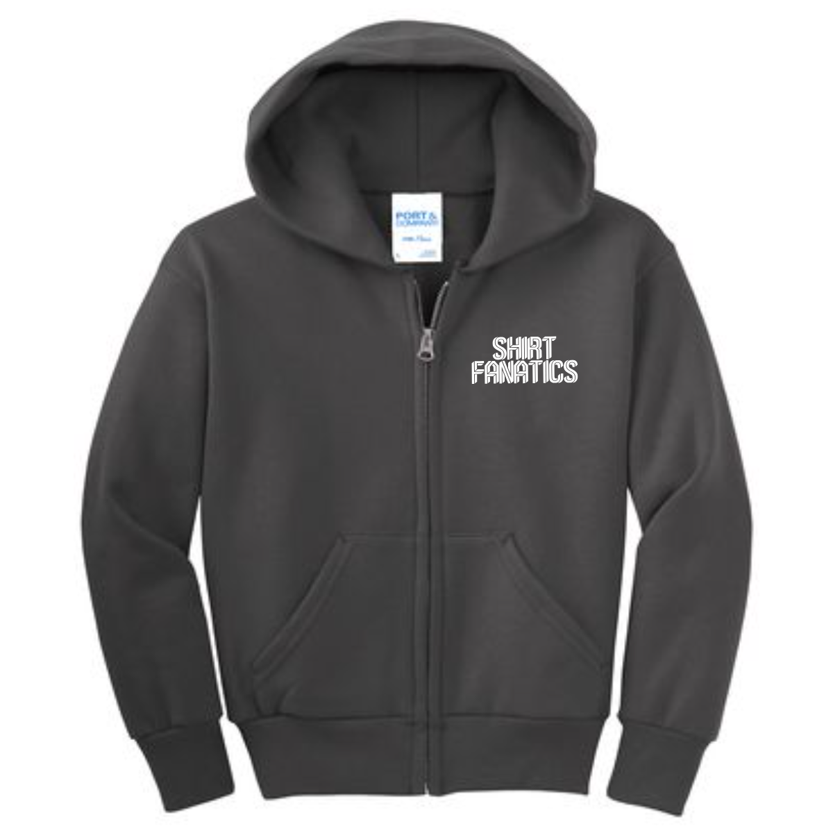 Port & Company Youth Full Zip Hooded Sweatshirt