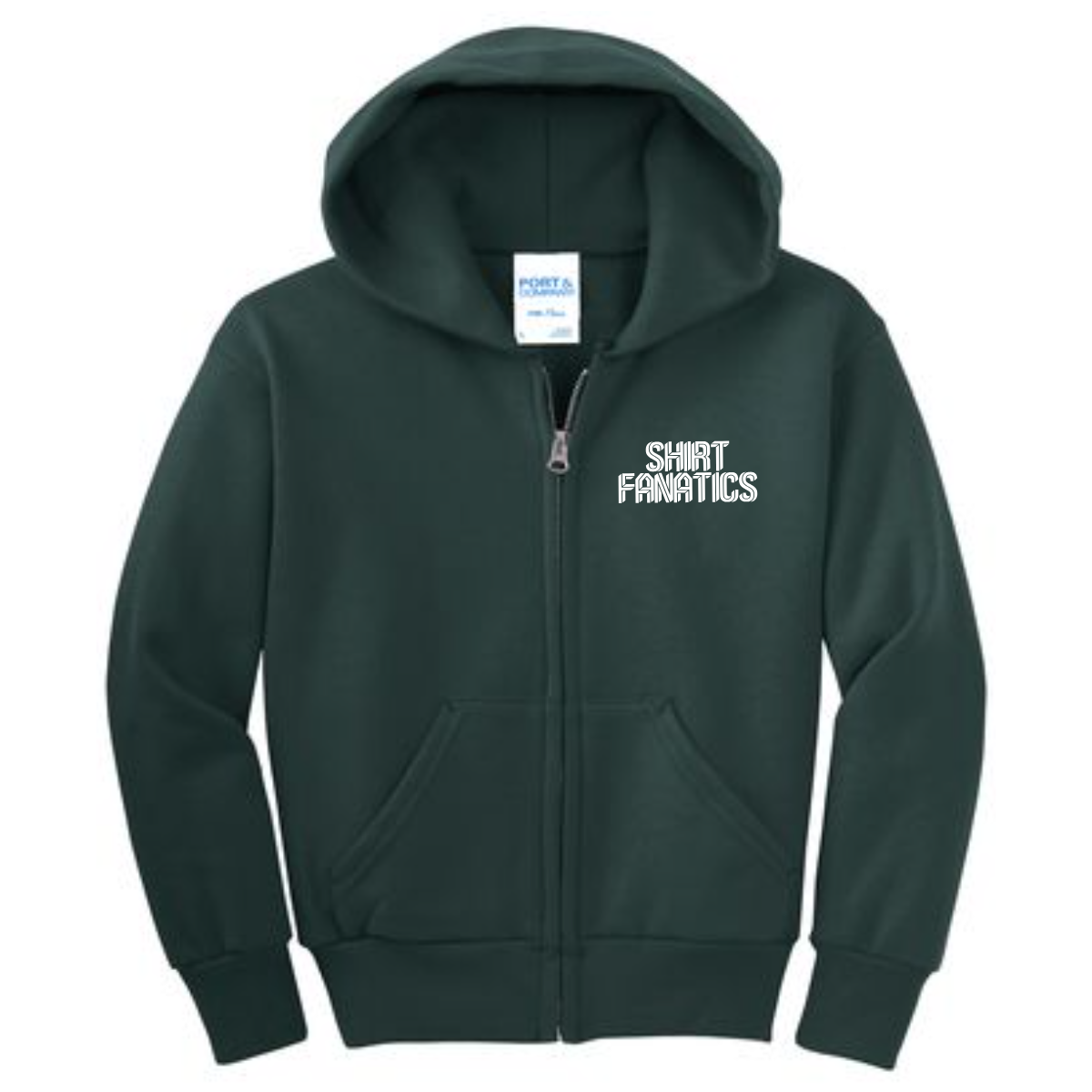 Port & Company Youth Full Zip Hooded Sweatshirt