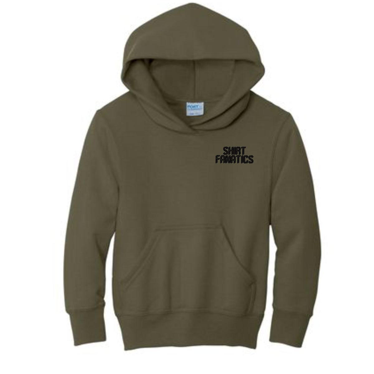 Port & Company Youth Hooded Sweatshirt- Front Left Chest Logo
