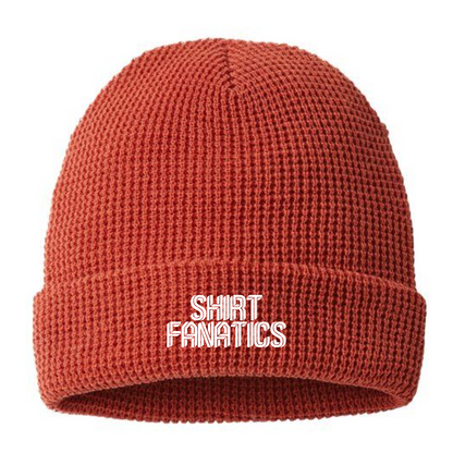 Richardson Waffle Cuffed Embroidered Beanie- Embroidered