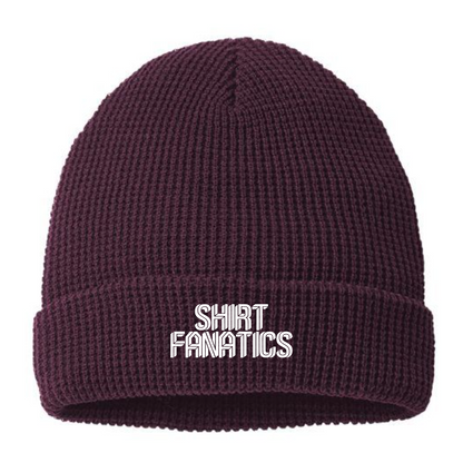 Richardson Waffle Cuffed Embroidered Beanie- Embroidered