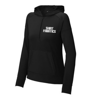Sport-Tek® Sport-Wick® Stretch 1/2-Zip Hoodie- Women's- Embroidered