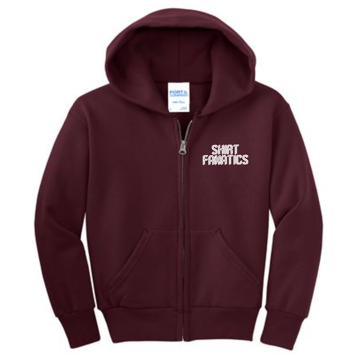 Port & Company Youth Full Zip Hooded Sweatshirt
