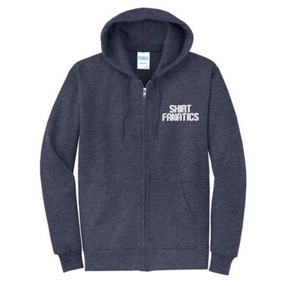Port & Company Unisex Full Zip Hooded Sweatshirt- Embroidered