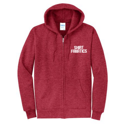 Port & Company Unisex Full Zip Hooded Sweatshirt- Embroidered