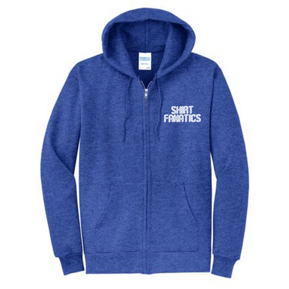 Port & Company Unisex Full Zip Hooded Sweatshirt- Embroidered