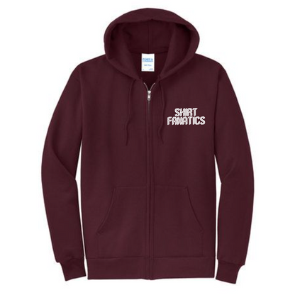 Port & Company Unisex Full Zip Hooded Sweatshirt- Embroidered