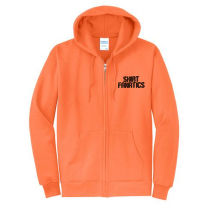 Port & Company Unisex Full Zip Hooded Sweatshirt- Embroidered