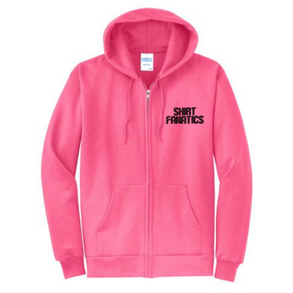 Port & Company Unisex Full Zip Hooded Sweatshirt- Embroidered
