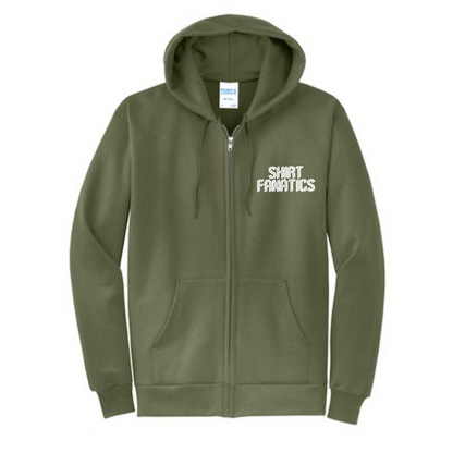 Port & Company Unisex Full Zip Hooded Sweatshirt- Embroidered