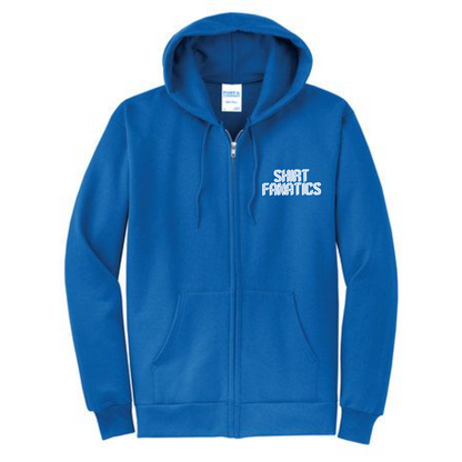 Port & Company Unisex Full Zip Hooded Sweatshirt- Embroidered