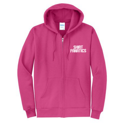 Port & Company Unisex Full Zip Hooded Sweatshirt- Embroidered