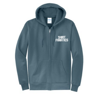 Port & Company Unisex Full Zip Hooded Sweatshirt- Embroidered