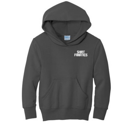 Port & Company Youth Hooded Sweatshirt- Embroidered