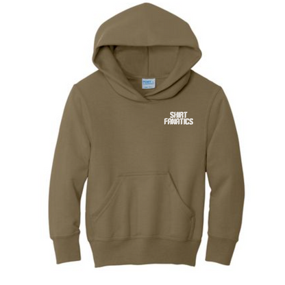 Port & Company Youth Hooded Sweatshirt- Embroidered