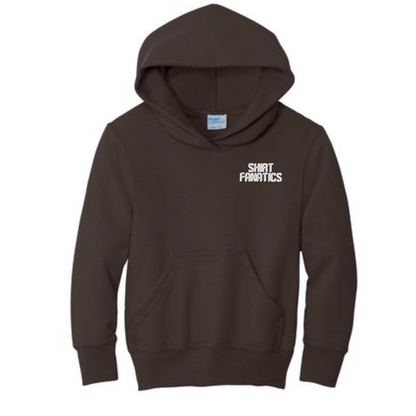 Port & Company Youth Hooded Sweatshirt- Embroidered
