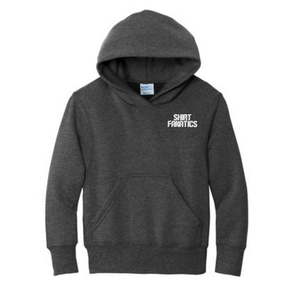 Port & Company Youth Hooded Sweatshirt- Embroidered