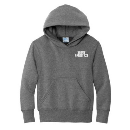 Port & Company Youth Hooded Sweatshirt- Embroidered
