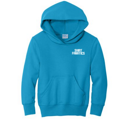 Port & Company Youth Hooded Sweatshirt- Embroidered