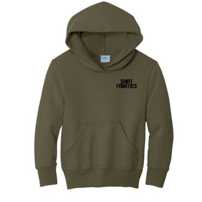 Port & Company Youth Hooded Sweatshirt- Embroidered