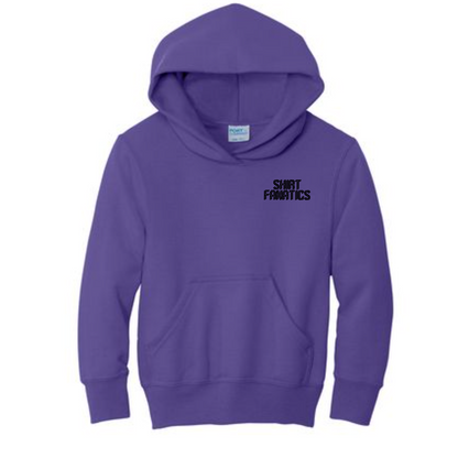 Port & Company Youth Hooded Sweatshirt- Embroidered