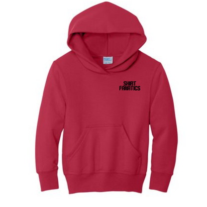 Port & Company Youth Hooded Sweatshirt- Embroidered
