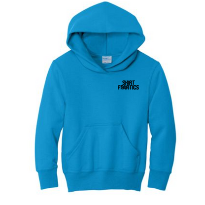 Port & Company Youth Hooded Sweatshirt- Embroidered