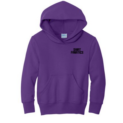 Port & Company Youth Hooded Sweatshirt- Embroidered