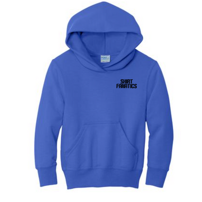 Port & Company Youth Hooded Sweatshirt- Embroidered
