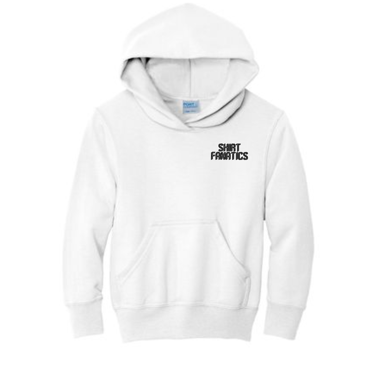 Port & Company Youth Hooded Sweatshirt- Front Left Chest Logo