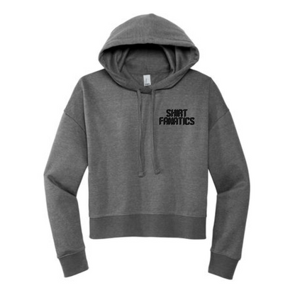 District Women's Modest Crop Fleece Hoodie- Embroidered