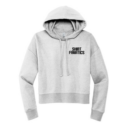 District Women's Modest Crop Fleece Hoodie- Embroidered