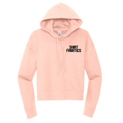 District Women's Modest Crop Fleece Hoodie- Embroidered