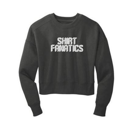 District Women's Cropped Sweatshirt- Screen Printed