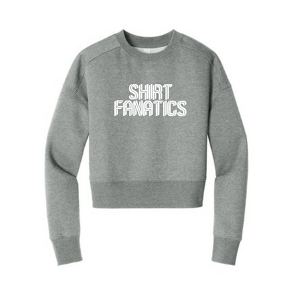 District Women's Cropped Sweatshirt- Screen Printed