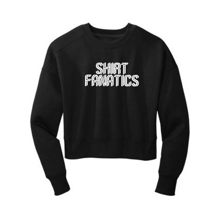 District Women's Cropped Sweatshirt- Screen Printed
