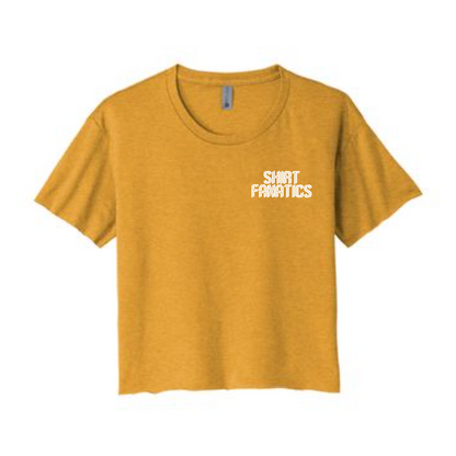 Next Level Crop Tee- Embroidered