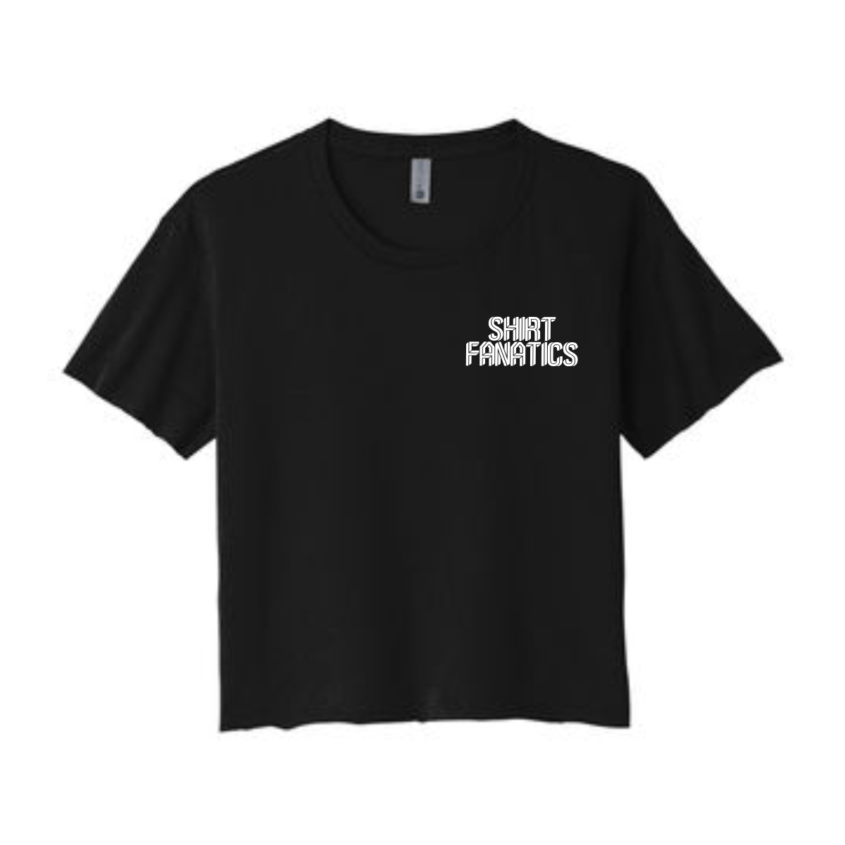 Next Level Crop Tee- Front Left Chest Logo