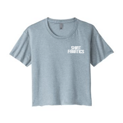 Next Level Crop Tee- Embroidered